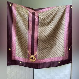 100 % Authentic Gucci Silk Scarf